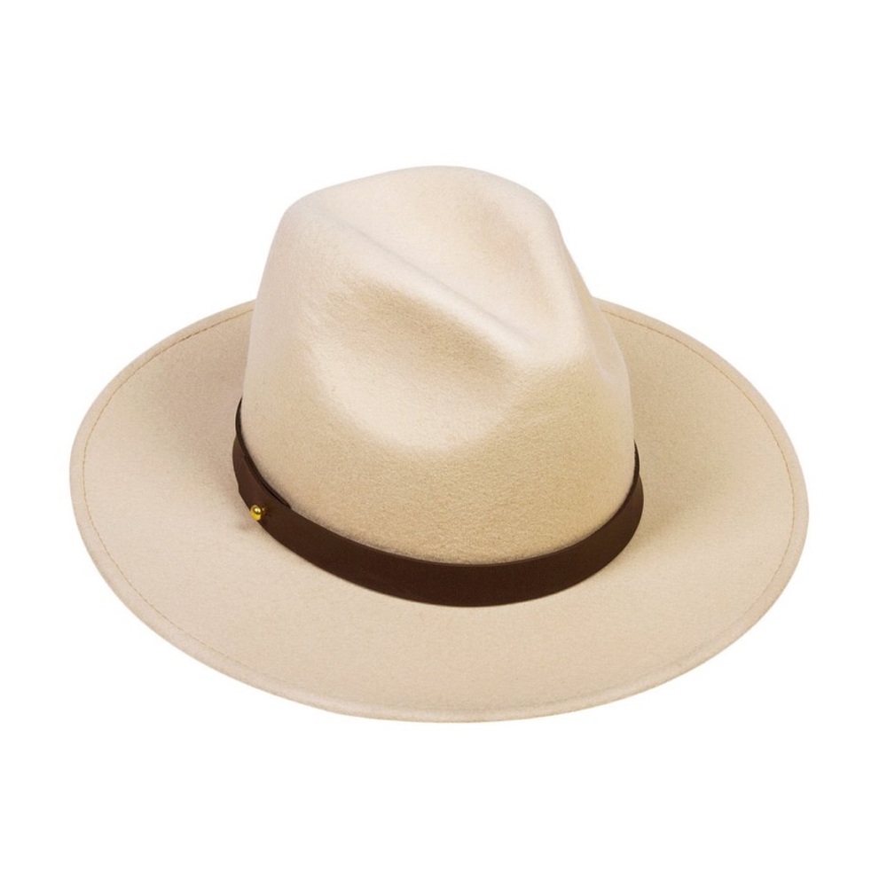 Fedora Style Hat in Cream/Natural